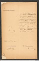 k.k. naturhistorisches Hofmuseum, Intendanzakten 1885-1896 (Hauer), Aktenzahl Z.5/1892, Seite 1